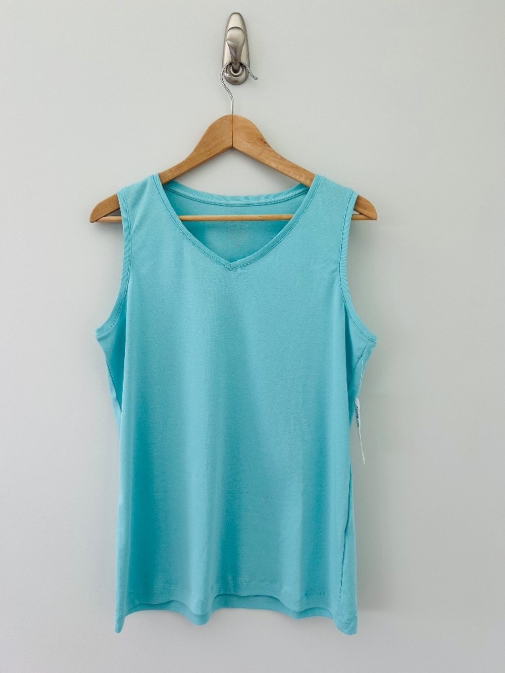 NWT Chico's Raychel Basic Knit Tank in Tibetan Aqua Sz 2/L